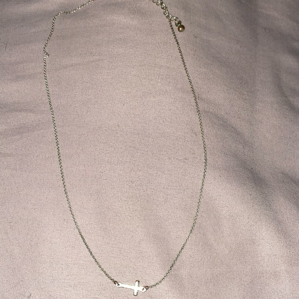 Silver cross necklace